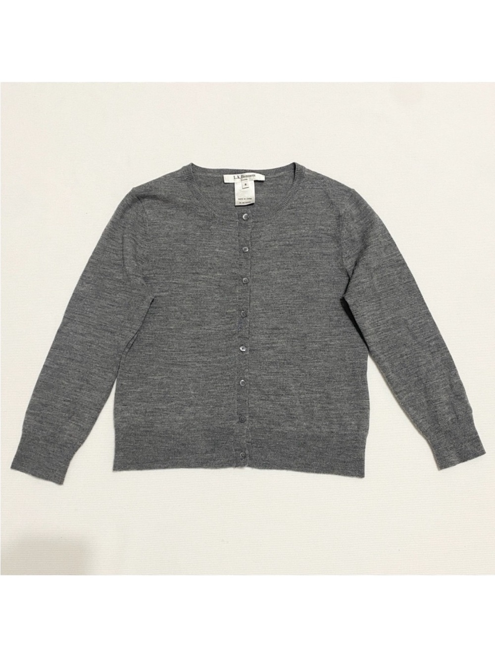 LK Bennett Merino Wool Button Up Cardigan Sweater